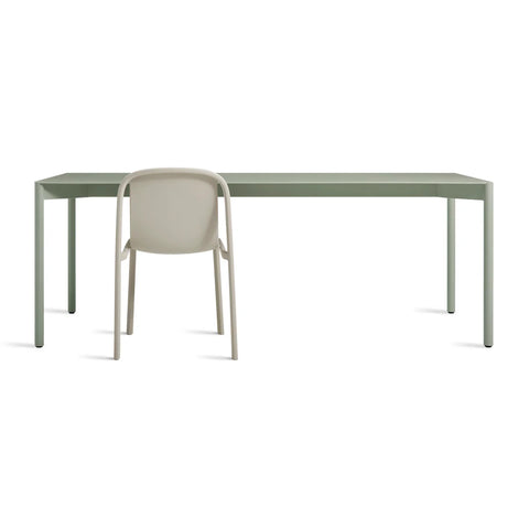 Blu Dot Comeuppance 80" dining table in Grey Green with Decade Chair