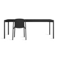 Blu Dot Comeuppance 80" dining table in Oblivion with Decade Chair