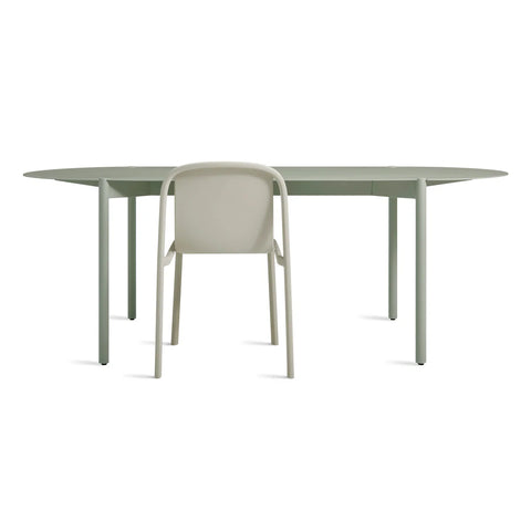 Blu Dot Comeuppance 82" capsule dining table in Grey Green with Decade Chair