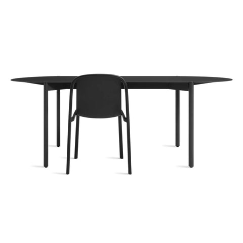 Blu Dot Comeuppance 82" capsule dining table in Oblivion with Decade Chair