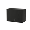 String® System cabinet with flip door in black stained ash, contemporary modular cabinet