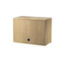 String® System cabinet with flip door in oak veneer, Scandinavian modular storage unit