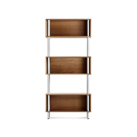 modern Chicago 3 box shelving by blu dot in  walnut