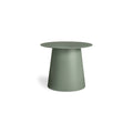 low cocktail end table by Blu Dot in grey green