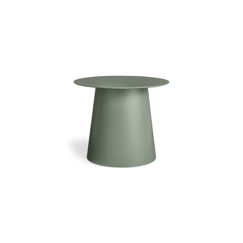 low cocktail end table by Blu Dot in grey green