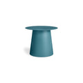 low cocktail end table by Blu Dot in marine blue 