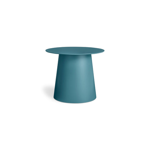 low cocktail end table by Blu Dot in marine blue 