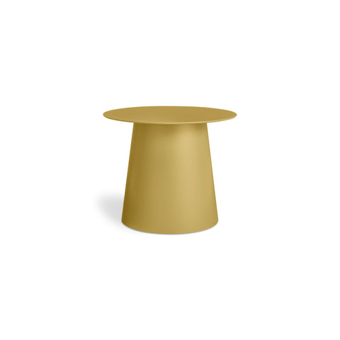 low cocktail end table by Blu Dot in ochre