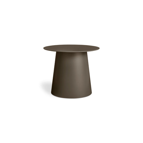 low cocktail end table by Blu Dot in dark olive