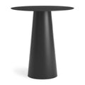 Circula Bar Height Table by Blu Dot in Oblivion powder-coated aluminum, 36" round, front view
