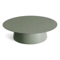 Circula Large Coffee Table by Blu Dot in Grey Green powder-coated aluminum, 48" diameter, front view