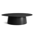 Circula Large Coffee Table by Blu Dot in Oblivion powder-coated aluminum, 48" diameter, front view