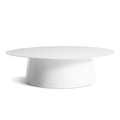 Circula Large Coffee Table by Blu Dot in White powder-coated aluminum, 48" diameter, front view