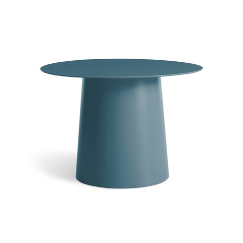 modern circle low side table by Blu Dot in Marine blue