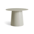 modern circle low side table by Blu Dot in putty