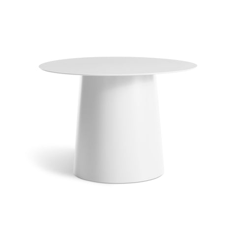 modern circle low side table by Blu Dot in white