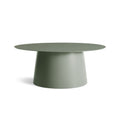 Circula Small Coffee Table by Blu Dot in Grey Green powder-coated aluminum, front view