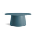 Circula Small Coffee Table by Blu Dot in Marine Blue powder-coated aluminum, front view