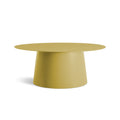 Circula Small Coffee Table by Blu Dot in Ochre powder-coated aluminum, front view