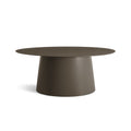 Circula Small Coffee Table by Blu Dot in Dark Olive powder-coated aluminum, front view