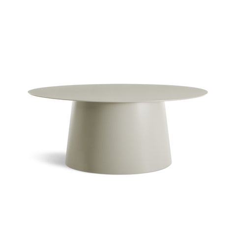 Circula Small Coffee Table by Blu Dot in Putty powder-coated aluminum, front view