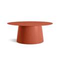 Circula Small Coffee Table by Blu Dot in Tomato powder-coated aluminum, front view