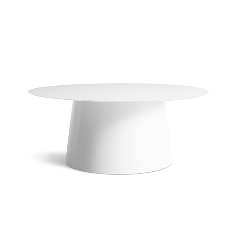 Circula Small Coffee Table by Blu Dot in White powder-coated aluminum, front view