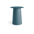Circula Tall Side Table by Blu Dot in Marine Blue powder-coated aluminum, front view