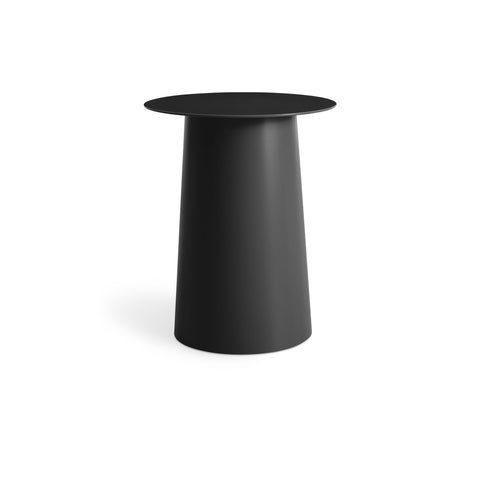 Circula Tall Side Table by Blu Dot in Oblivion powder-coated aluminum, front view