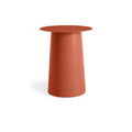 Circula Tall Side Table by Blu Dot in Tomato powder-coated aluminum, front view
