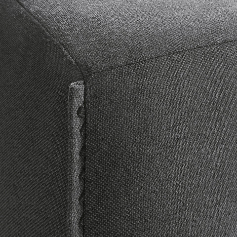 Blu Dot Cleon 96" Sofa in Maharam Meld in Panda close-up detail showing fabric texture and seam pleating