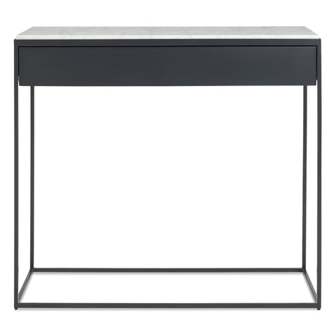 Construct 1 Drawer Console table by Blu Dot in marble 