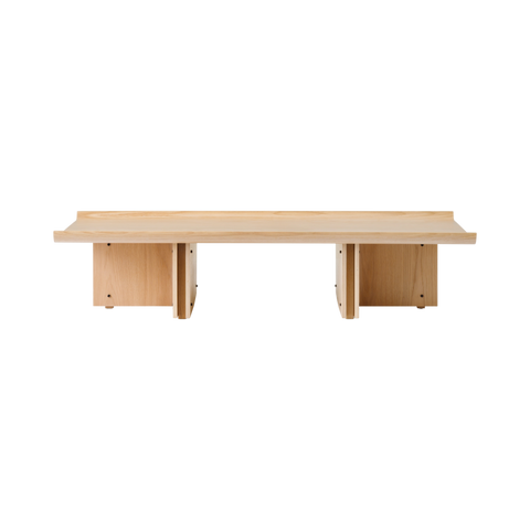 Audo Copenhagen Conrad Lounge Table 59"L x 30"W in Natural Oak, packshot on white