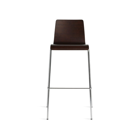 Stool Stool by Blu Dot in Graphite On Oak, barstool height, front view