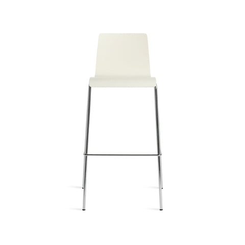 Stool Stool by Blu Dot in White, barstool height, front view