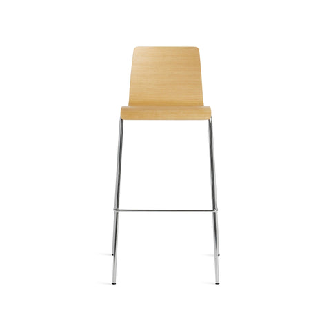 Stool Stool by Blu Dot in Technical and White Oak, barstool height, front view