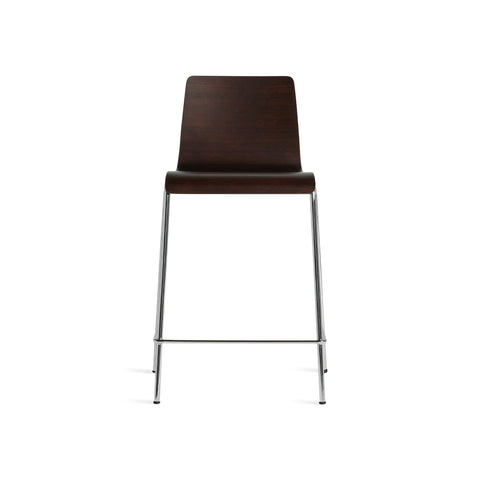 Stool Stool by Blu Dot in Graphite On Oak, counter stool height, front view