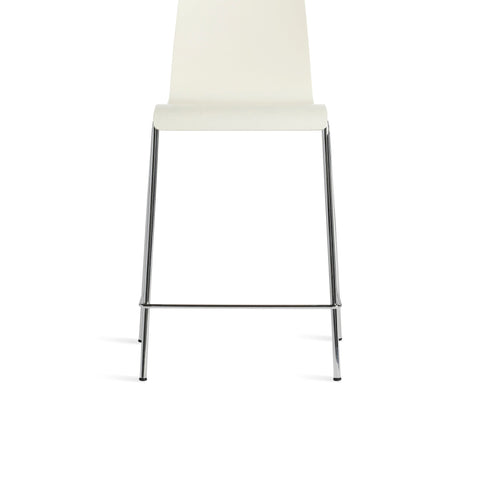 Stool Stool by Blu Dot in White, counter stool height, front view
