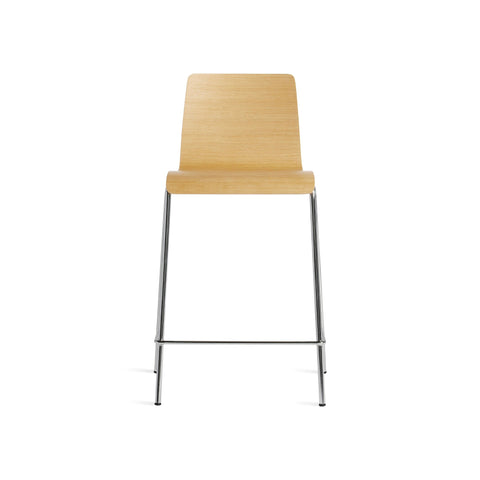 Stool Stool by Blu Dot in Technical and White Oak, counter stool height, front view