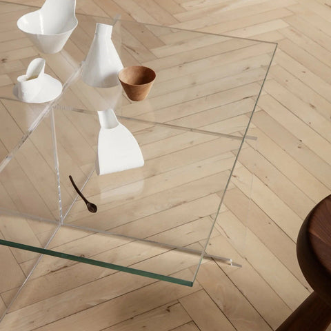 See through coffee table - glass, Scandinavian 