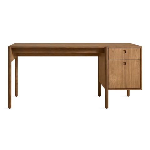 cursive desk by blu dot in walnut 