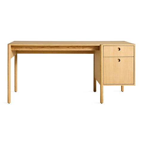 cursive desk by blu dot in white oak