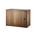 Walnut Cabinet with Swing Door for String® System modular storage