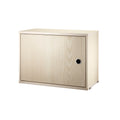 Ash Cabinet with Swing Door for String® System Scandinavian shelving