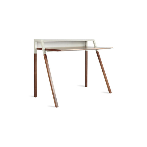 Cant Desk by Blu Dot in Walnut Putty Grey