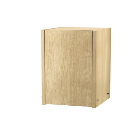 String® System Tiny Cabinet in oak finish, small Scandinavian storage cabinet for modular shelving