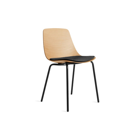 Clean Cut Seat Pad by Blu Dot in Vesper Charcoal, low three-quarter view