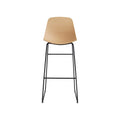 Clean Cut Barstool With Sled Leg by Blu Dot in White Oak, barstool height, low front view