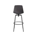Clean Cut Swivel Stool by Blu Dot in Oblivion, barstool height, low front view