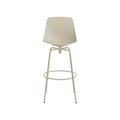 Clean Cut Swivel Stool by Blu Dot in Putty, barstool height, low front view